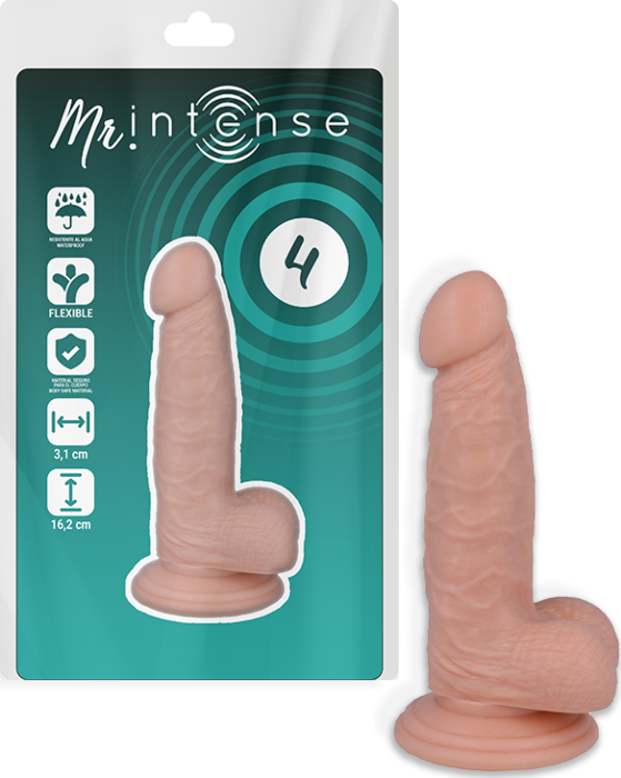 Dildo MR. INTENSE 4 Realista 16.2 cm con Ventosa