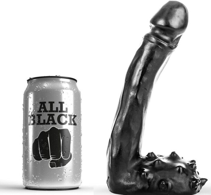 Dildo punto G ALL BLACK 19 cm realista