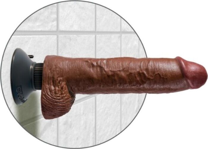 Dildo vibrador King Cock realista con testículos Dildo vibrador King Cock realista con testículos