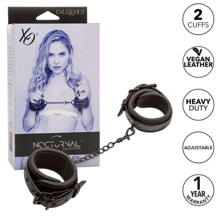 Esposas CALEXOTICS Nocturnal cuero ajustables Esposas CALEXOTICS Nocturnal cuero ajustables