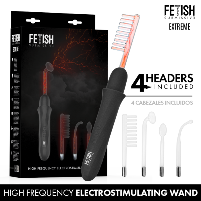 FETISH SUBMISSIVE - VIBRADOR WAND ELECTROESTIMULACIÓN ALTA FRECUENCIA FETISH SUBMISSIVE - VIBRADOR WAND ELECTROESTIMULACIÓN ALTA FRECUENCIA