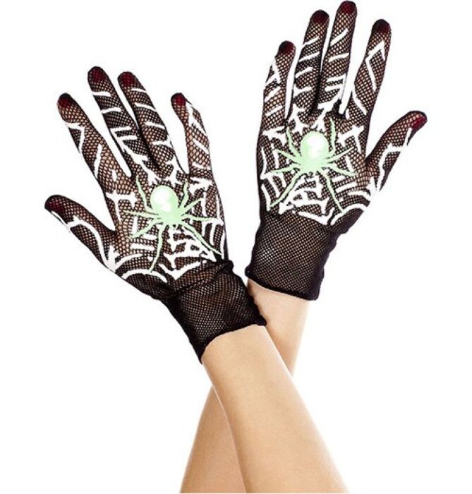Gloves Music Legs Spider Web Pattern