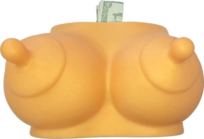 Hucha Erótica Diablo Picante Tetas Doradas Divertida Hucha Erótica Diablo Picante Tetas Doradas Divertida