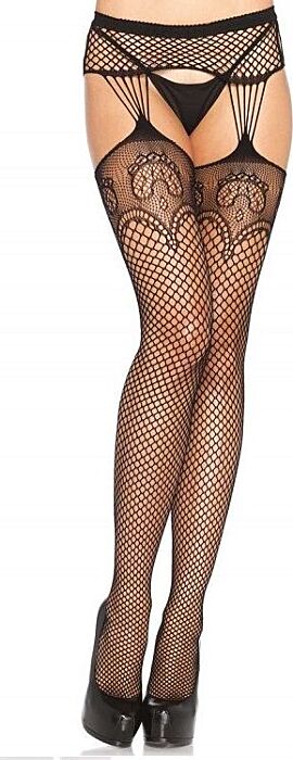 Leg avenue medias en red con ligueros Leg avenue medias en red con ligueros