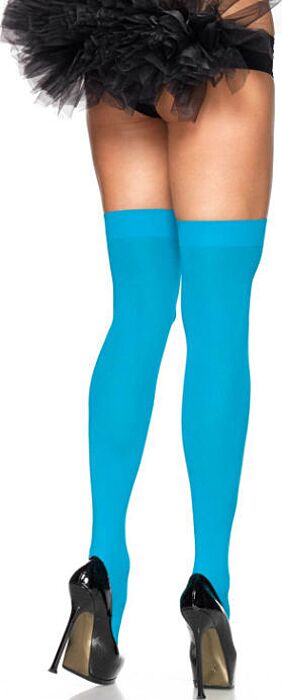 Leg avenue medias opacas de nylon azul neon Leg avenue medias opacas de nylon azul neon