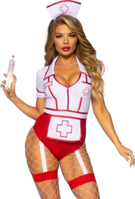 Nurse Costume LEG AVENUE COSTUMES Red/White S