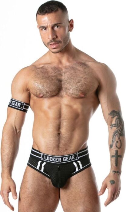 LOCKER GEAR Sport Mesh Jock Brief Black XL
