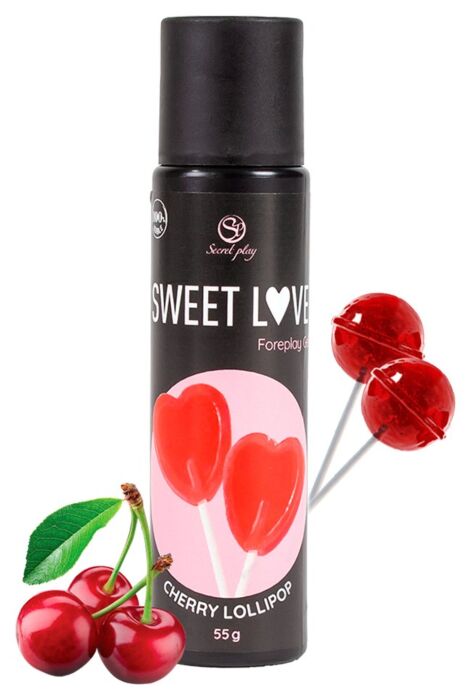 SECRETPLAY Cherry Lollipop Edible Lubricant 60ml SECRETPLAY Cherry Lollipop Edible Lubricant 60ml