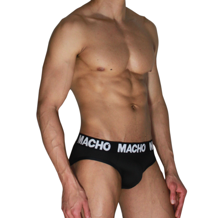MACHO - MCH007 CLASSIC SLIP BLACK + BLACK L MACHO - MCH007 CLASSIC SLIP BLACK + BLACK L
