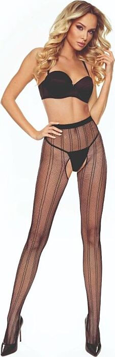 Medias Crotchless Passion Tiopen 033 Negros Medias Crotchless Passion Tiopen 033 Negros