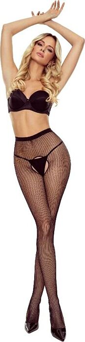 Medias Crotchless Passion Tiopen 038 Negros Medias Crotchless Passion Tiopen 038 Negros