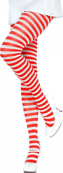 Medias Rayas Rojo/Blanco Leg Avenue Sexy Medias Rayas Rojo/Blanco Leg Avenue Sexy