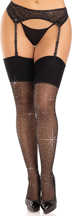 Medias Spandex Leg Avenue Diamantes Negro Medias Spandex Leg Avenue Diamantes Negro
