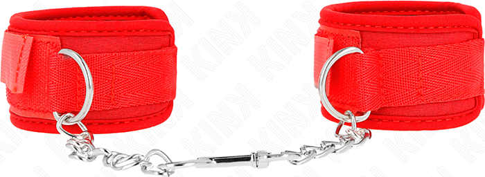 Muñequeras BDSM KINK Neopreno Rojo Estilo Único Muñequeras BDSM KINK Neopreno Rojo Estilo Único
