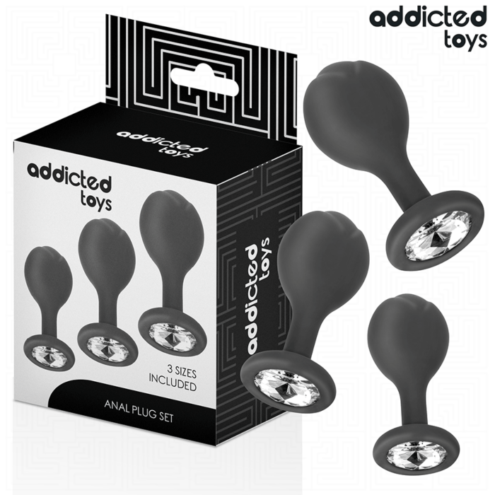 Plug Anal Addicted Toys Set 3 Silicona Joya Plug Anal Addicted Toys Set 3 Silicona Joya