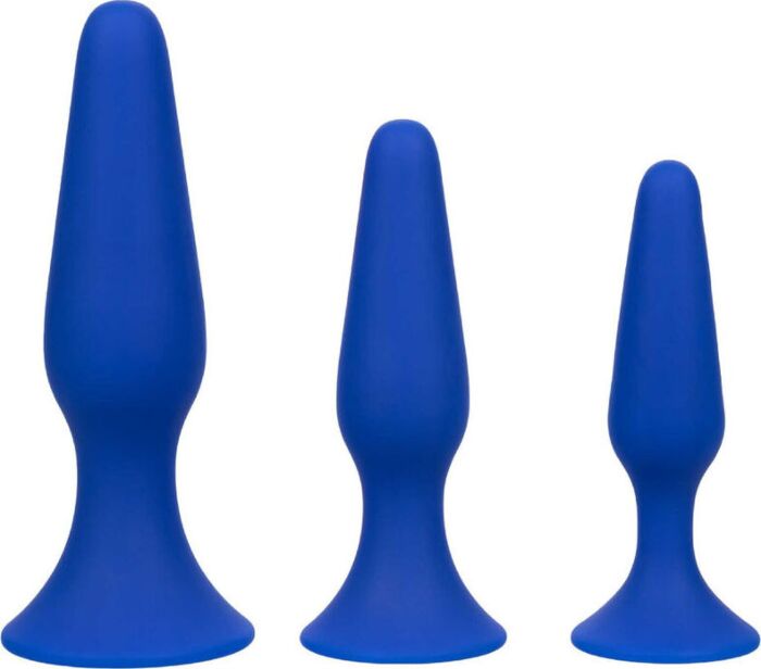 Plug Anal CalExotics Admiral Kit Azul - Placer Gradual Plug Anal CalExotics Admiral Kit Azul - Placer Gradual