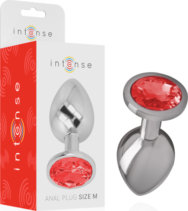 Plug Anal Intense M Con Cristal Rojo - Glamour Plug Anal Intense M Con Cristal Rojo - Glamour
