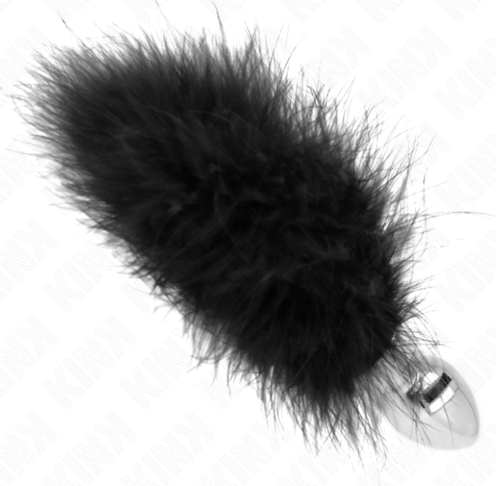 Plug Anal KINK 11cm Acero Inoxidable con Pluma Plug Anal KINK 11cm Acero Inoxidable con Pluma