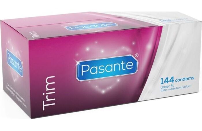 Pasante Trim Condoms 144 Units - Snug Fit at 49mm