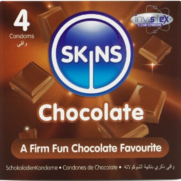 Preservativos Skins Sabor Chocolate - Pack 4 Preservativos Skins Sabor Chocolate - Pack 4