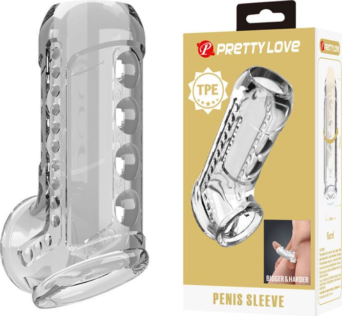 PRETTY LOVE - FUNDA PARA PENE TEXTURIZADA TRANSPARENTE PRETTY LOVE - FUNDA PARA PENE TEXTURIZADA TRANSPARENTE