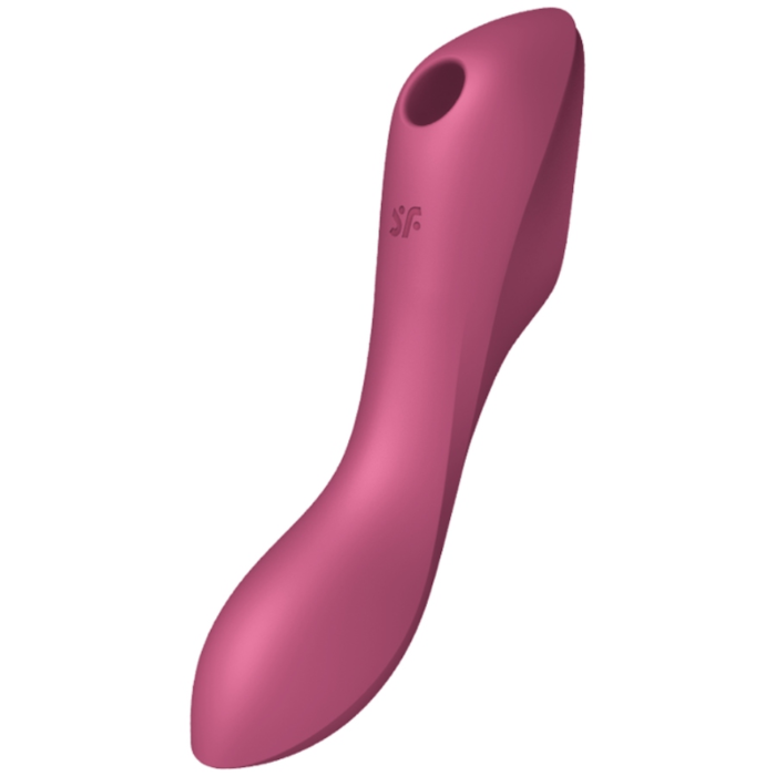 SATISFYER - CURVY TRINITY 3 AIR PULSE VIBRATOR RED SATISFYER - CURVY TRINITY 3 AIR PULSE VIBRATOR RED