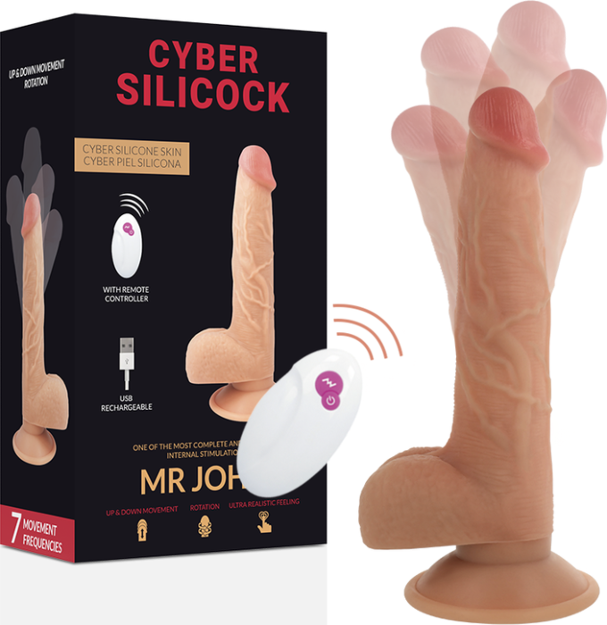 Vibrador Cyber Silicock MR John 23.88 cm con control remoto Vibrador Cyber Silicock MR John 23.88 cm con control remoto