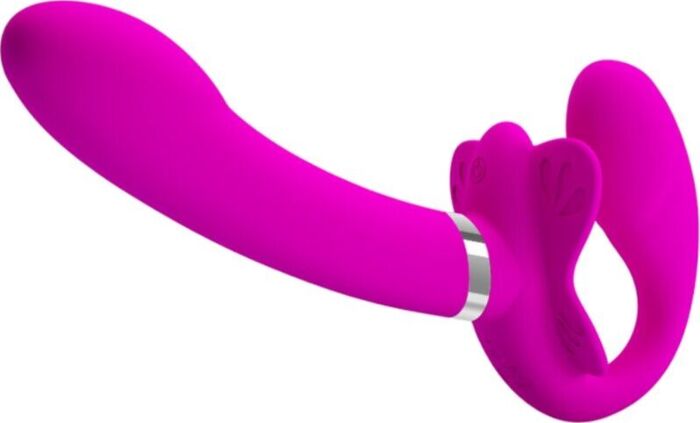 Vibrador Doble Strap-On Pretty Love Valerie Morado Vibrador Doble Strap-On Pretty Love Valerie Morado