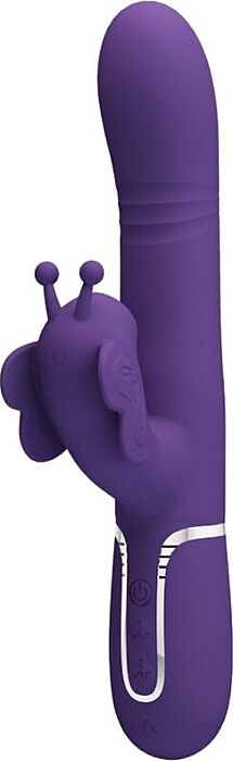 Vibrador Rabbit Pretty Love Mariposa Morado 4 en 1 Vibrador Rabbit Pretty Love Mariposa Morado 4 en 1