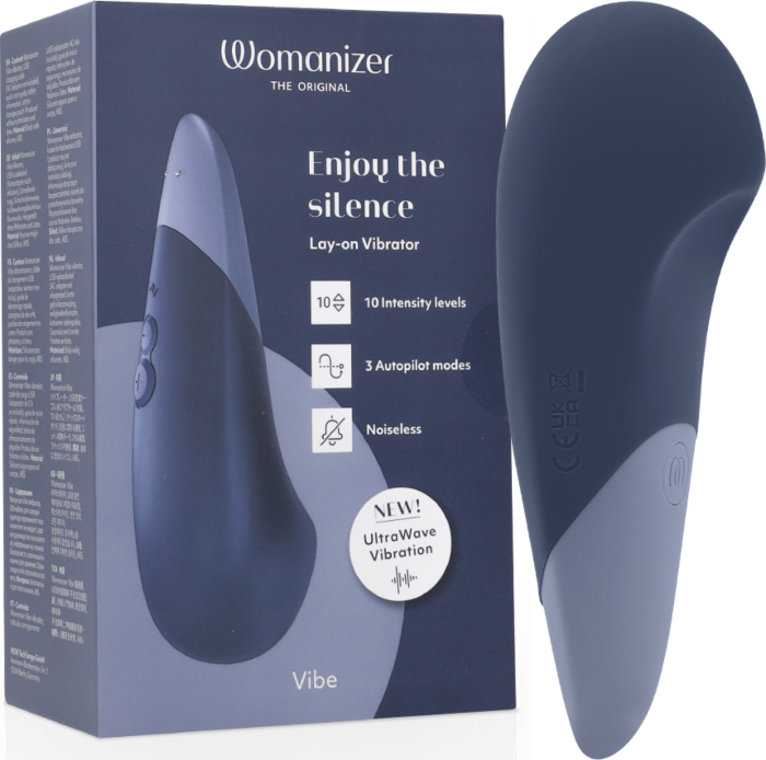 Vibrador Womanizer Vibe Silencioso Azul Oscuro Vibrador Womanizer Vibe Silencioso Azul Oscuro