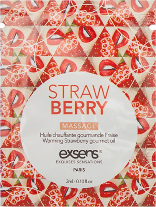 Warming Gourmet Massage Oil strawberry Sachet 3ml Warming Gourmet Massage Oil strawberry Sachet 3ml