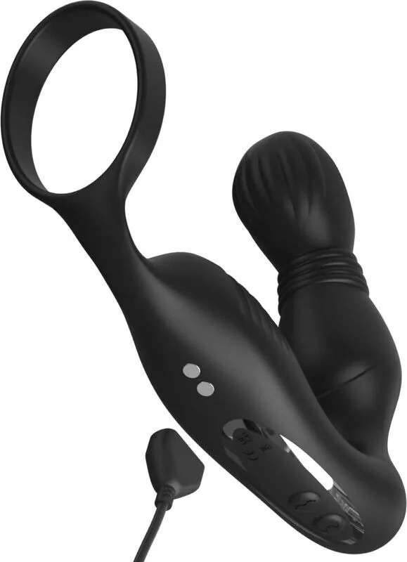 The massager with its magnetic charging cable